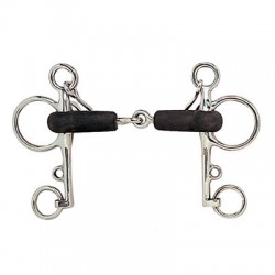Bocado Pelham partido goma inox.