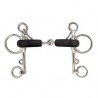 Bocado Pelham partido goma inox.