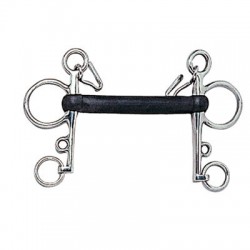 Bocado Pelham goma blanda inox.