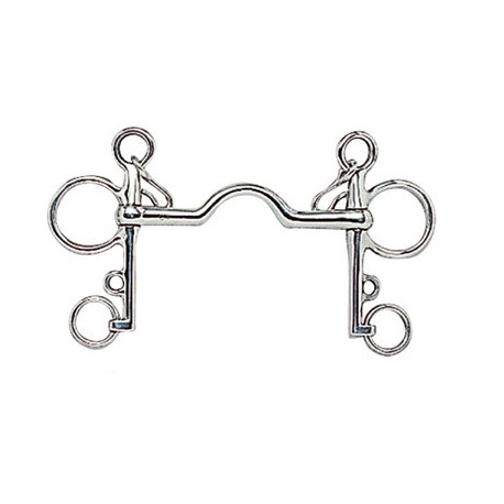 Bocado Pelham c/puente inox.