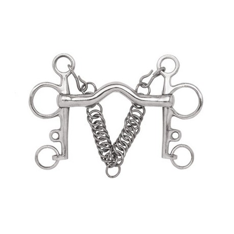 Bocado Pelham puente inox.