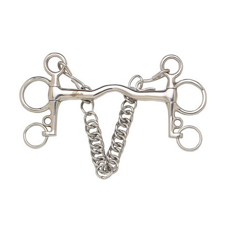 Bocado Pelham corto inox.