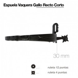 Espuela vaquera g/recto corto