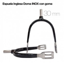 Espuela inglesa doma INOX c/goma 30mm