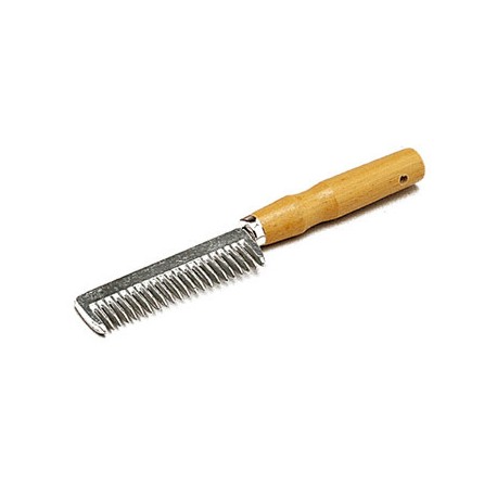Peine Aluminio Con Mango Madera