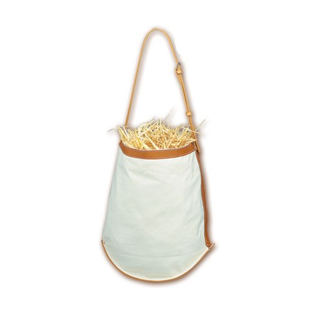 Bolsa cebadera lona y cuero "Zaldi-Extra"
