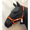 Cabezada cuadra nylon c/cuero