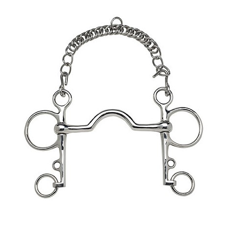 Bocado Pelham inox. c/puente