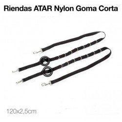 Riendas Atar Nylon Goma Corta