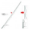 Fusta picadero desmontable 1.80 m.