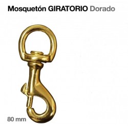 MOSQUETÓN GIRATORIO DORADO 8CM