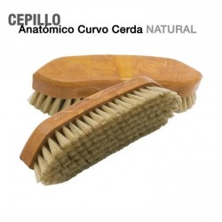 Cepillo anatómica curvo cerda natural