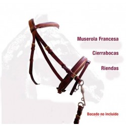 Cabezada  con muserola francesa