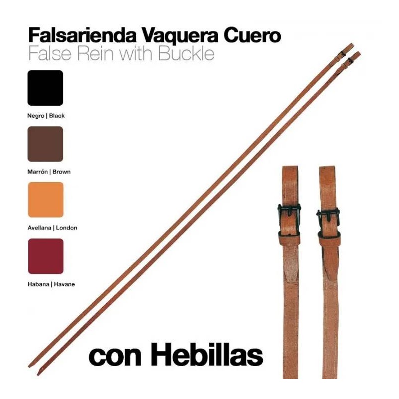 Falsarienda Vaquera Cuero Con Hebillas