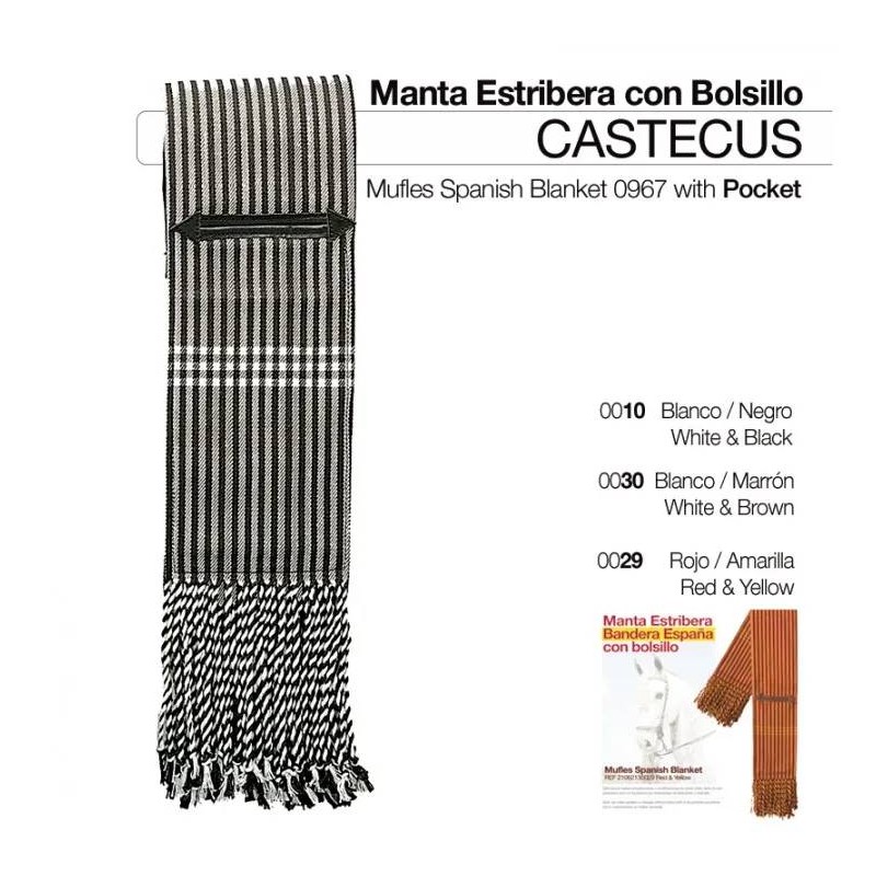 Manta Estribera Con Bolsillos Castecus