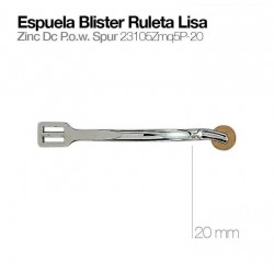 Espuela inglesa blister c/ruleta lisa (gallo 20mm.)
