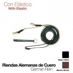 Riendas Alemanas Cuero Con Elastico