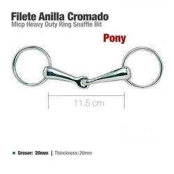 Filete anillas Cromado grueso Pony