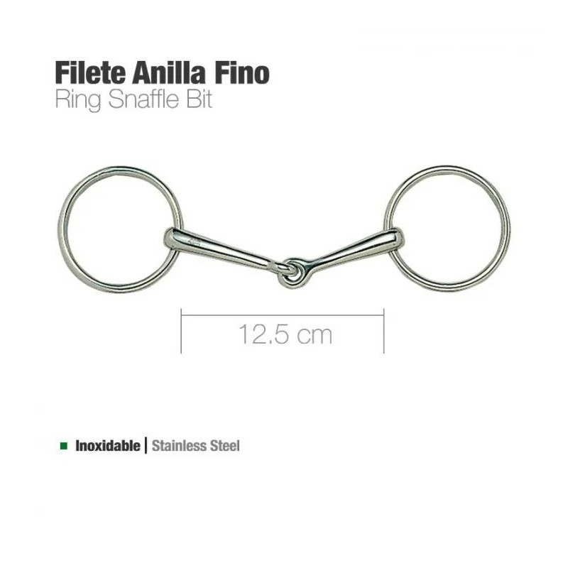 Filete anillas inox. con embocadura