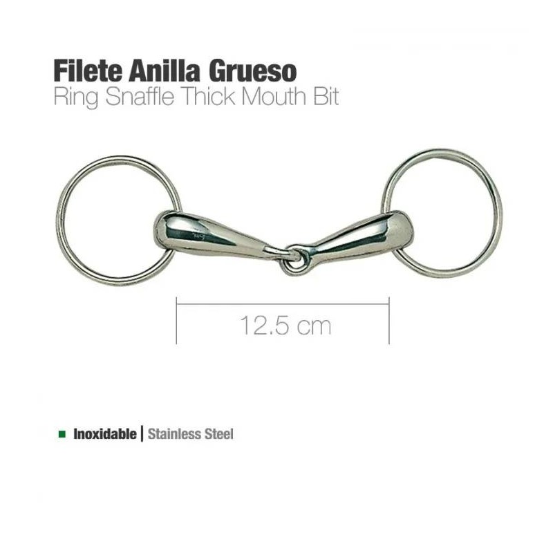 Filete anillas inox. grueso con embocadura