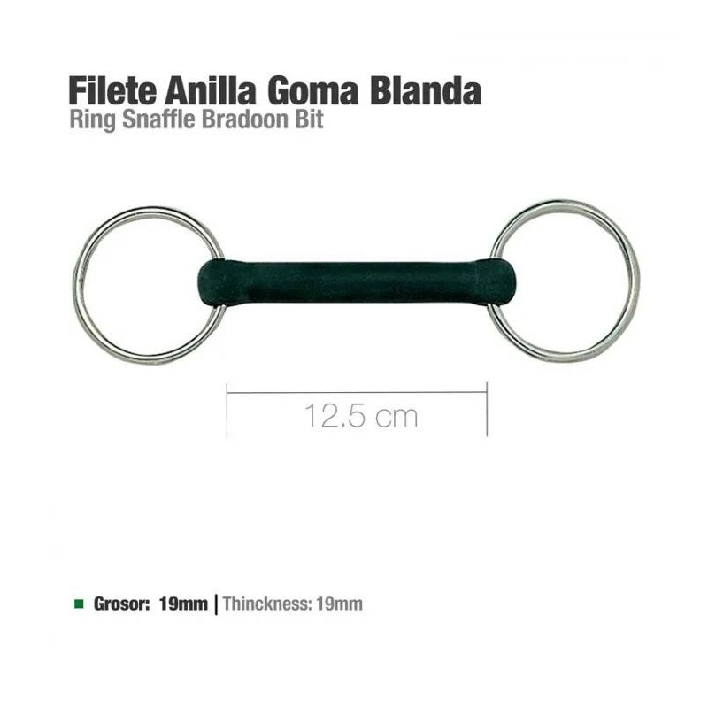 Filete anilla inox.embocadura goma