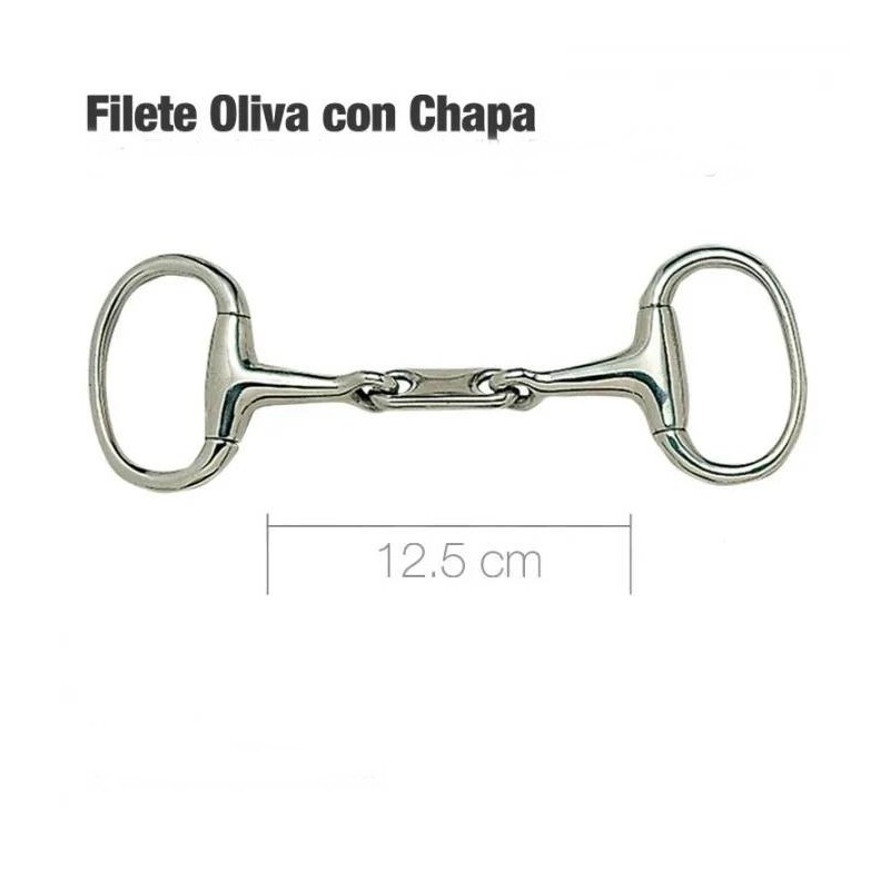 Filete oliva inox. con embocadura