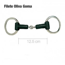 Filete oliva inox. con embocadura de goma