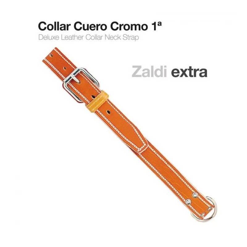 Collar Cuero Cromo Zaldi Extra