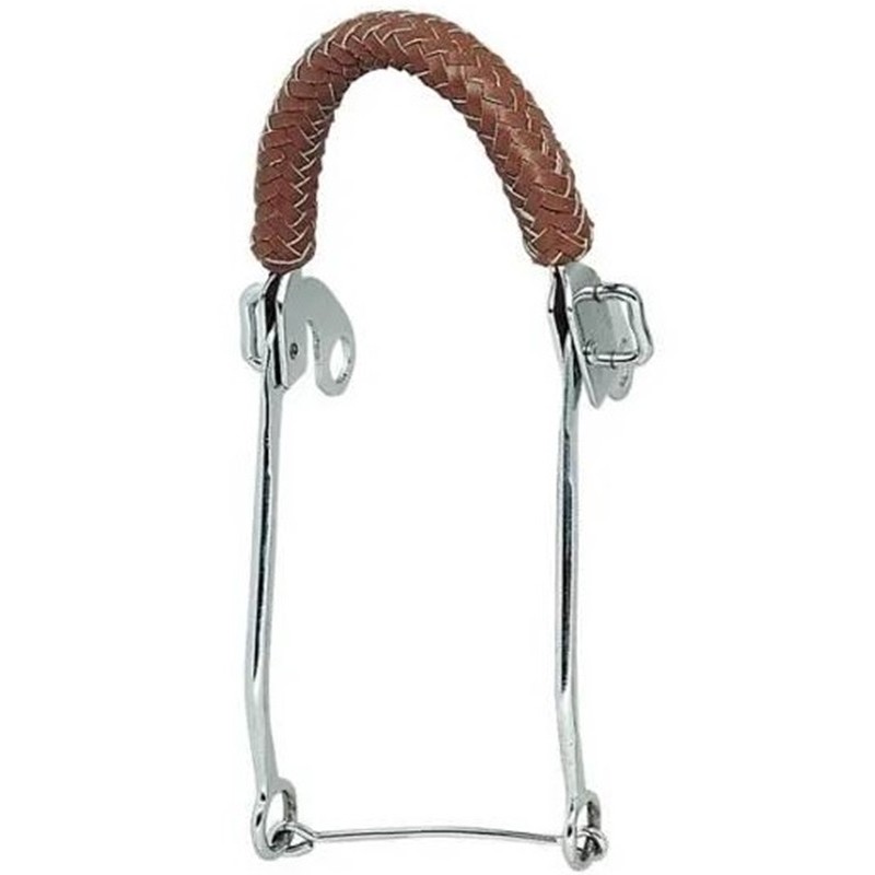 Bocado Hackmore muserola cuero trenzado