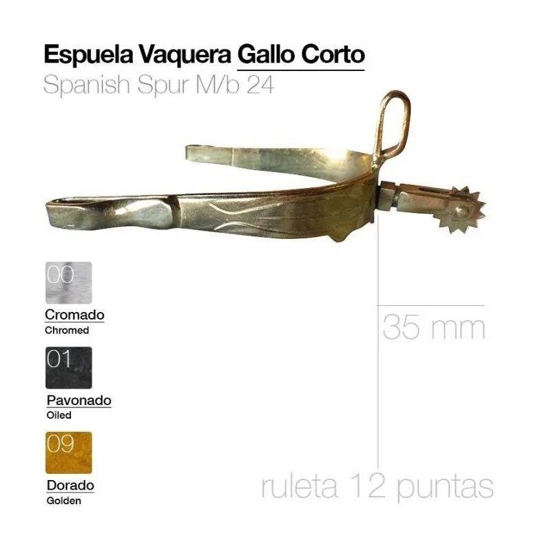 Espuela Vaquera Gallo Corto
