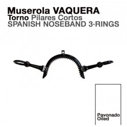 Muserola Vaquera Torno Pilares Cortos Pavonado