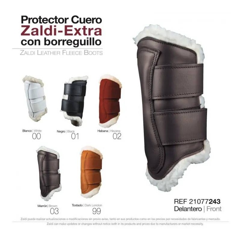 Protectores Delanteros Zaldi Extra Cuero C/Borreguillo Protectores Delanteros Zaldi Extra Cuero C/Borreguillo