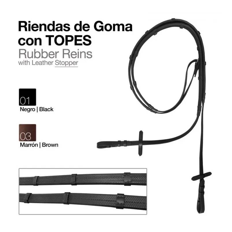 Riendas Goma Con Topes