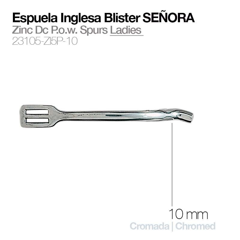 Espuela inglesa blister. Señora (gallo corto 10mm.)