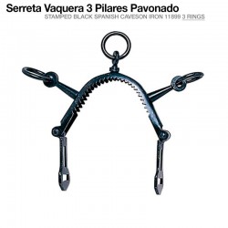 Serreta vaquera 3 pilares pavonada "CASTECUS"