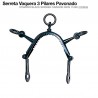 Serreta vaquera 3 pilares pavonada "CASTECUS"