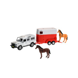 Juguete: Coche Jeep con Van y Caballos