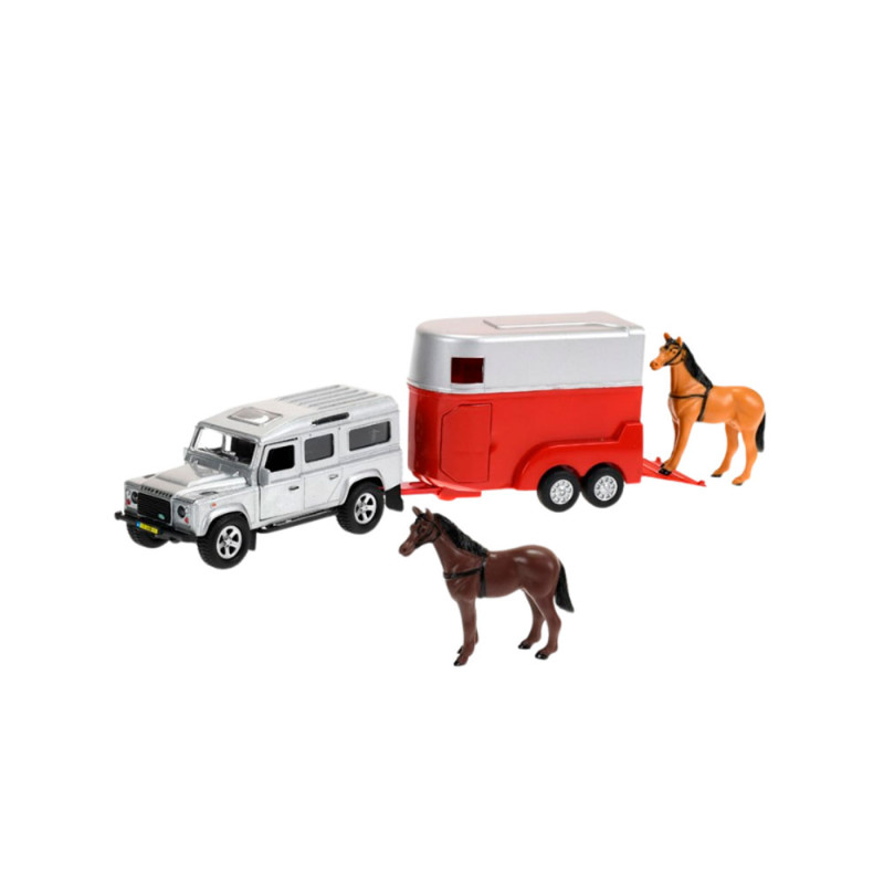 Juguete: Coche Jeep con Van y Caballos