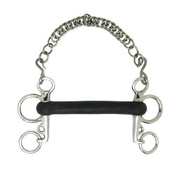 Bocado Pelham Recto Goma Blanda Corto