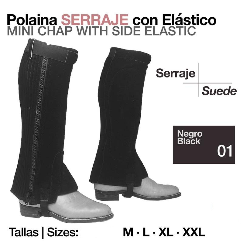 Polaina Serraje Con Elastico