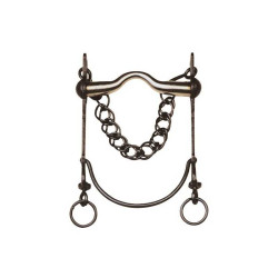 Bocado Vaquero Embocadura Inox Pierna Pavonada