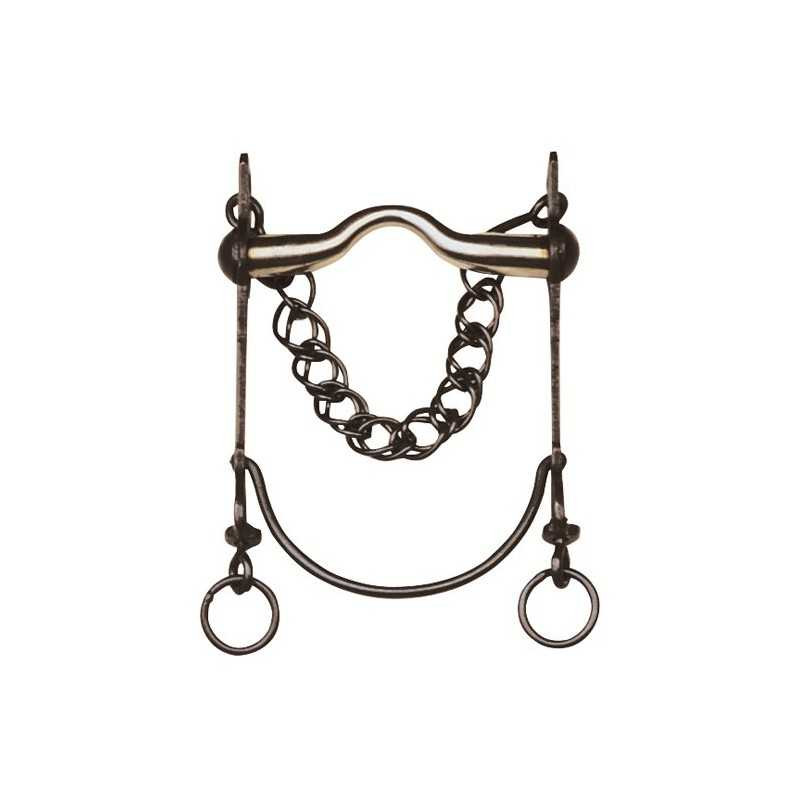 Bocado Vaquero Embocadura Inox Pierna Pavonada