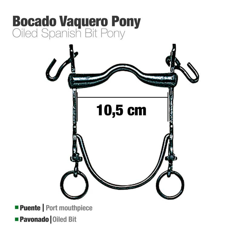 Bocado Vaquero B/Curva Pony