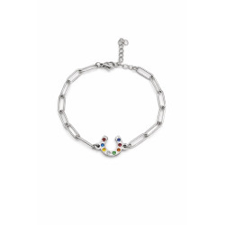 Pulsera Blanca Plateada