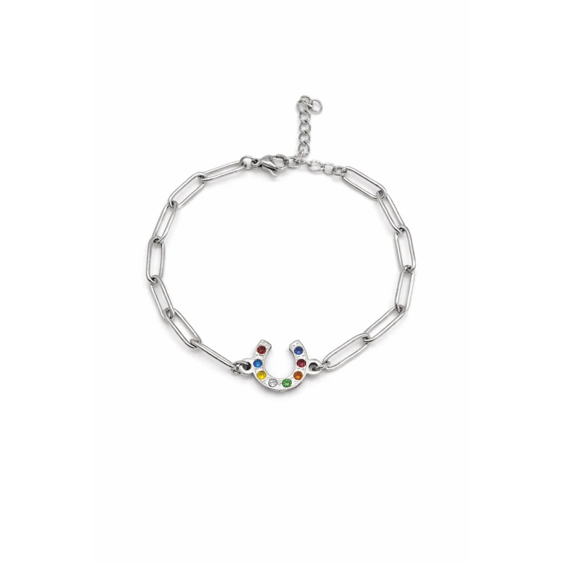 Pulsera Blanca Plateada