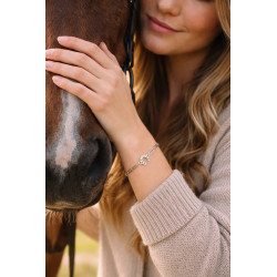 Pulsera Blanca Plateada