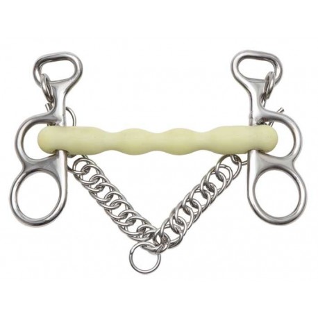 Bocado Barcelona inox WHITE c/cadena