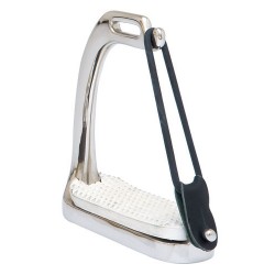 Estribo ingles de seguridad inox con goma lateral y taco